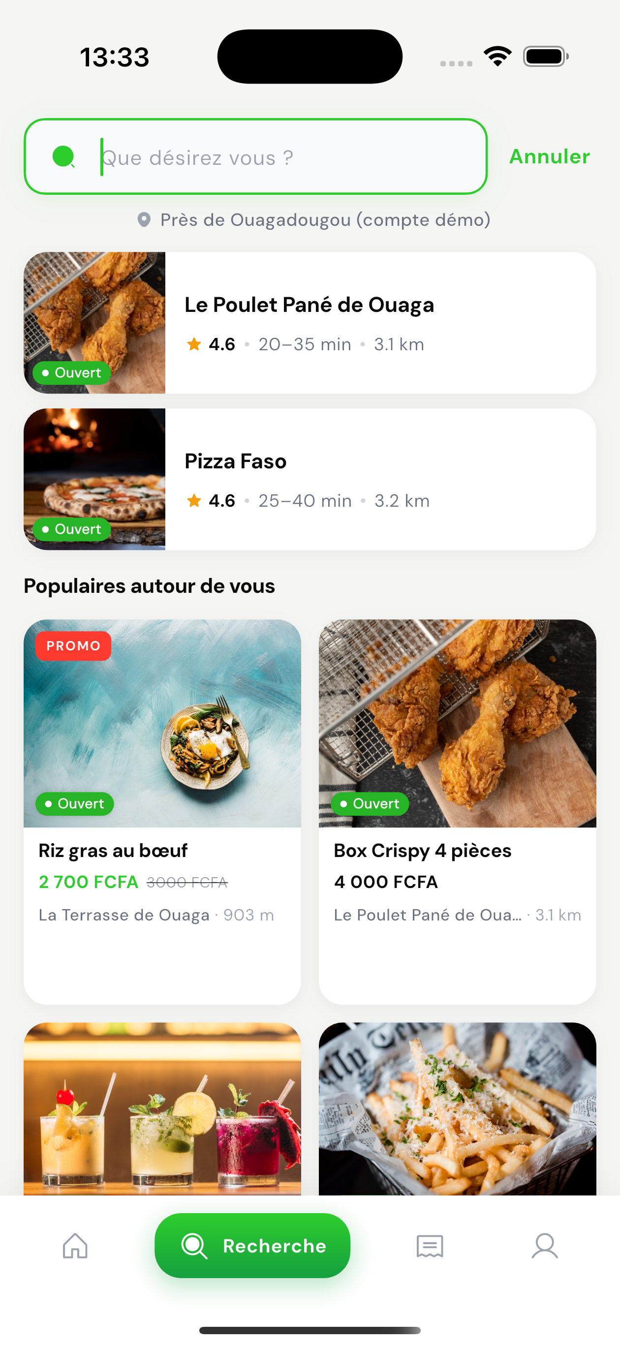 L’application Elgo : recherche parmi les restaurants à Ouagadougou